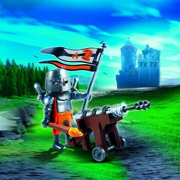 Playmobil Œuf Chevalier 2012 – Personnage, Drapeau, Canon à Projectiles – Dès 4 Ans