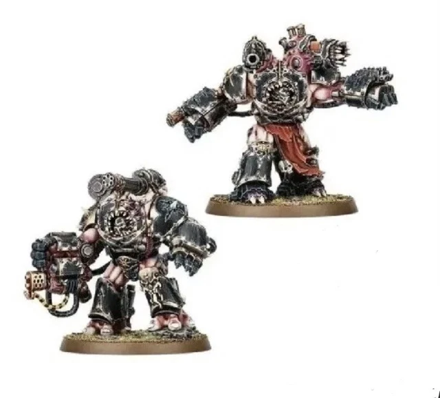 3 Obliterators Chaos Space Marines - Warhammer 40k - Métal - Partiellement Peints
