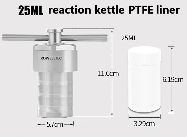 Réacteur De Synthèse Hydrothermale 200ml Avec Chambre Intérieure En PTFE - Pour Laboratoire