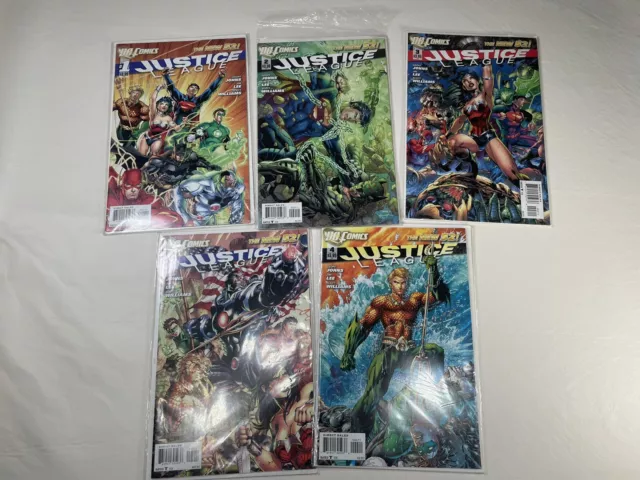 Justice League . #1-5 . DC Comics . The New 52. Geoff John’s Jim Lee