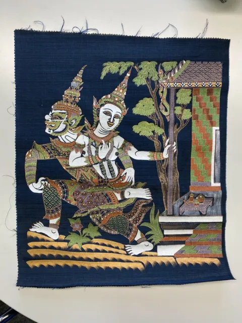 Tempeltänzer Thailändische Seidenmalerei