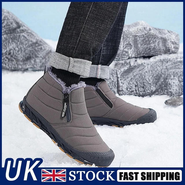 Boys Winter Snow Boots - Warm Fur Lined, Water Resistant, Non-Slip Outdoor Boots
