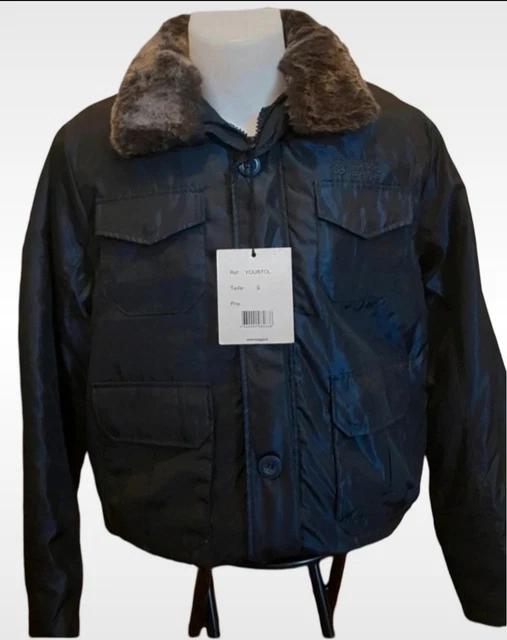 Blouson Militaire Vintage Tchèque - Bleu Avec épaulettes Boutons - Neuf Surplus