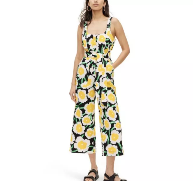 DVF Diane Von Furstenberg Target Utility Sleeveless Yellow Poppy Jumpsuit XXS