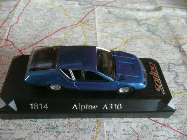 Maquette 1:43 SOLIDO HI-FI 1503 Renault Alpine A310 Bleue - Occasion, Très Bon état, Boîte Usée