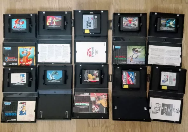 Mega Drive. Lote De 10 Juegos Pal + Regalo Inserts Y Cartucho. Sega Megadrive. 2