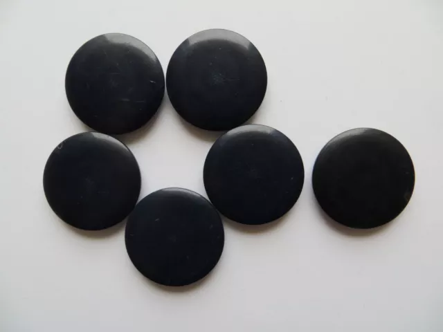 1950s Vintage Med Flat Black & Dark Blue Coat Jacket Cape Dress Buttons-28mm