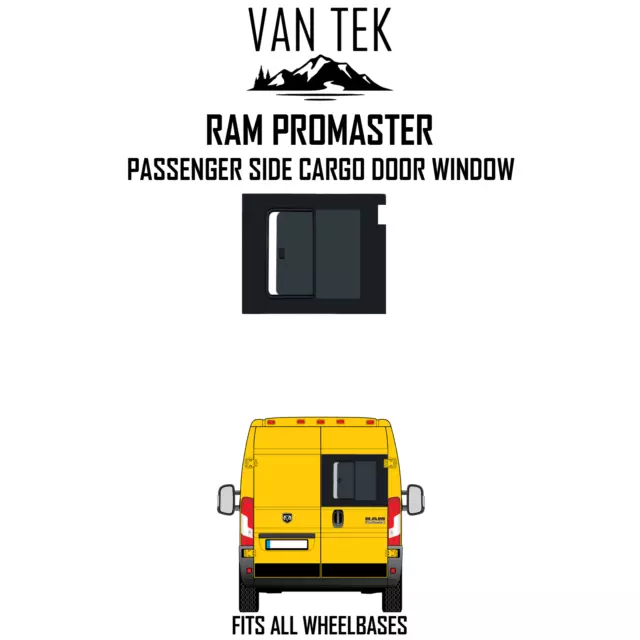 Ram ProMaster Passenger Cargo Door SLIDING Opening Window 2014 - 2023