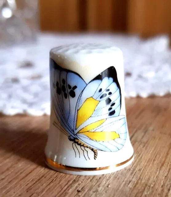 Fingerhut Schmetterling, Porzellan vintage