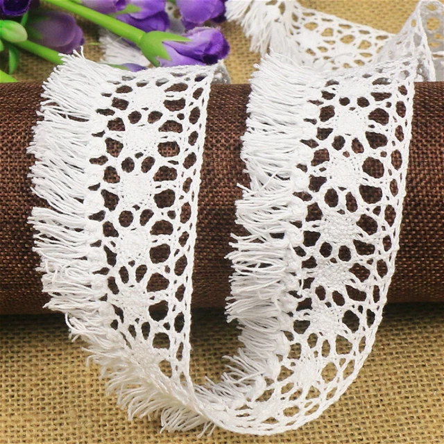 10 Yard Tassels Trimming Fringe Cotton Edging Sewing Trim Ethnic Boho White