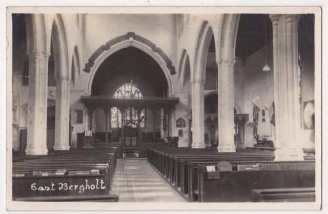 East Bergholt Church Suffolk RP Postcard, B696