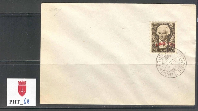 PHT_68. TRIESTE.1949 FDC BICENTENARIO NASCITA VITTORIO ALFIERI. Sas 48