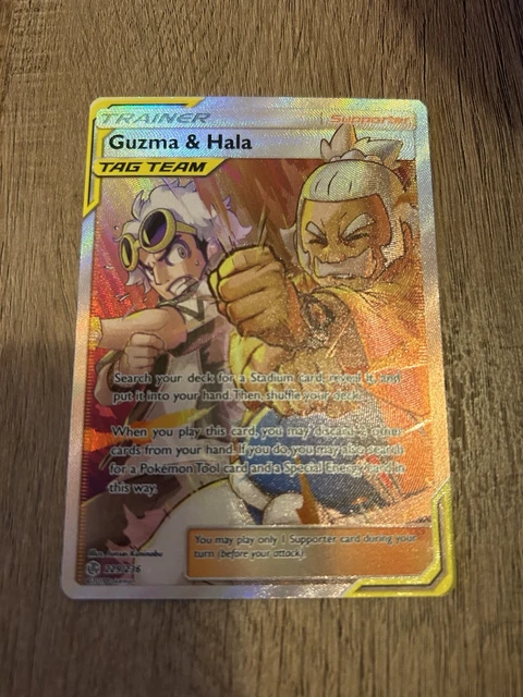 guzma and hala pokemon card Guzma & Hala 229/236 Ultra Rare Pokemon Card (Cosmic Eclipse) + 1x  TitanCards® Toploader : Amazon.co.uk: Toys & Games main image 0