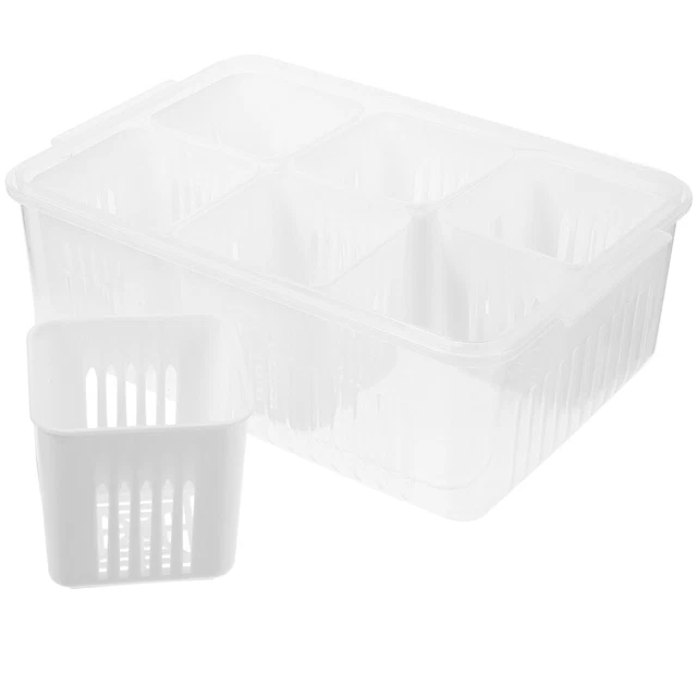 UMDONX 6 Pièces Paniers De CongéLateur Coffre - Poignée Empilable Paniers De Congélation,accès