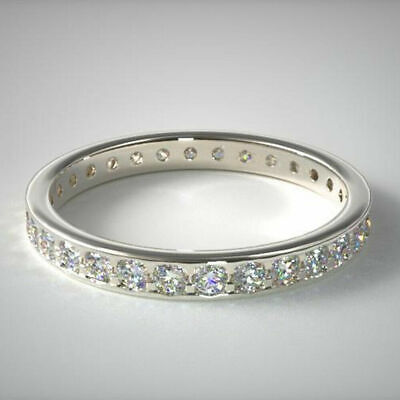 2.00 Carat Véritable Diamant Mariage Alliance 950 Platine Taille 5 6.5 7.5 5.5 8 