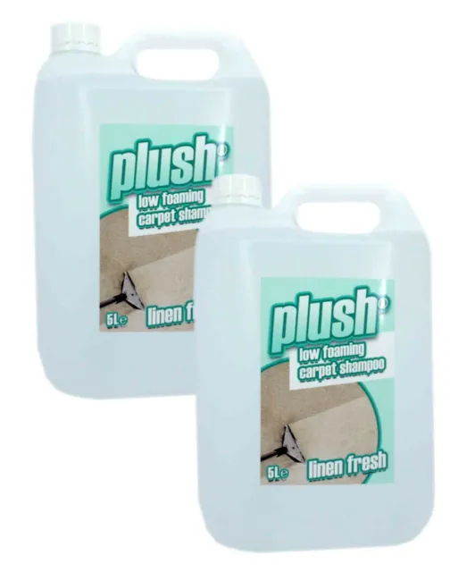 Carpet Shampoo Cleaner Deodoriser Fresh Linen Fragrance 2 x 5L Containers Plush