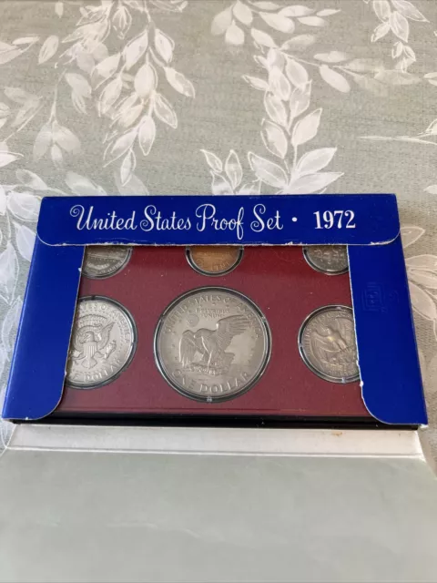 United States proof set 1972 Proof Coin Set 5 coins cased