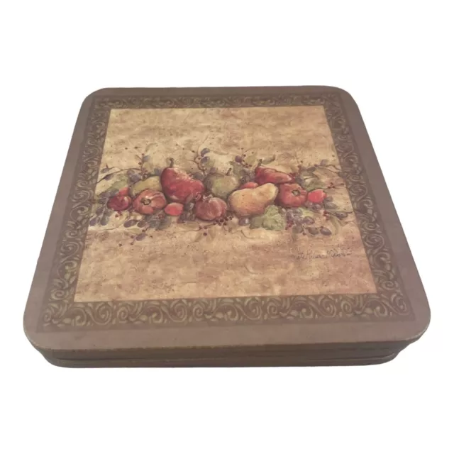 Set of 4 Pimpernel Tuscan Palette Collection Cork-Backed Coasters