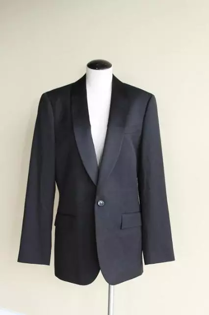 JCrew $525 Ludlow One Button Shawl-Collar Tuxedo Jacket Italian Wool 44R black