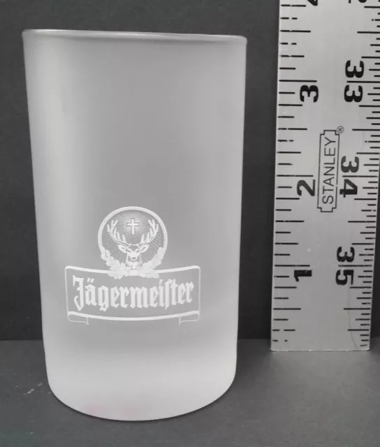 Jagermeister Frosted Double Shot Glass Used 2CL 4CL ARC Jagermeifter