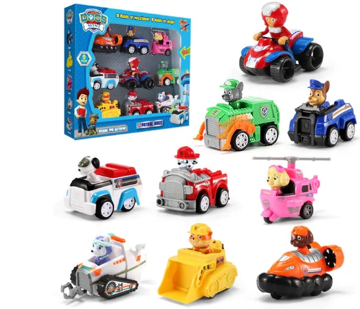 Lot De Figurine Pat Patrouille Pack Jouet Camion Moto Vehicule Dessin Animé Paw