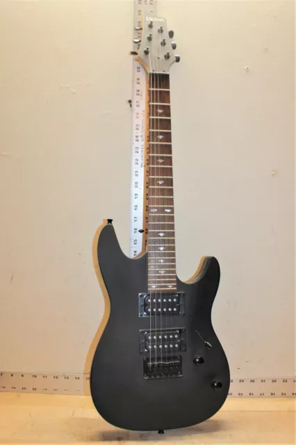 Laguna LE50 Short Scale Electric Guitar Satin Black Humbuckers Travel Works Laguna LE50 Short Scale Electric Guitar Satin Black Humbuckers Travel Works