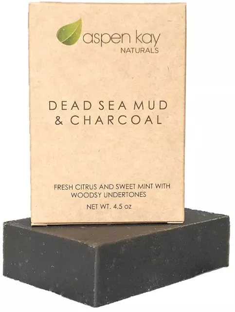 Naturals Handmade DeadSea Mud Soap Bar Charcoal & Pure Essential Oils 4.5 oz Bar