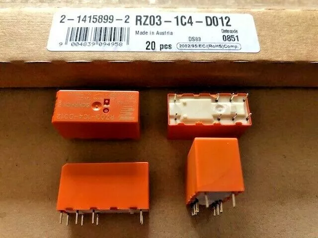 20 Pièce Relais Te Connectivity Schrack 2-1415899-2 - 214158992 - RZ03-1C4-D012