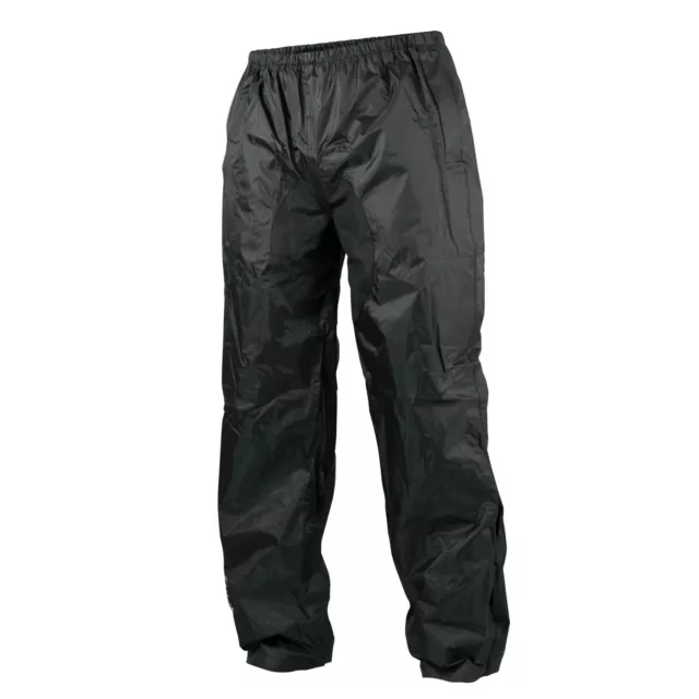 Pantaloni Antipioggia Impermeabili Antiacqua Foderato Inserti Riflettenti Moto 3