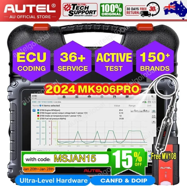 Autel Maxisys MK906PRO OBD2 Auto Diagnostic Scanner ECU Key Coding ,36+ Services