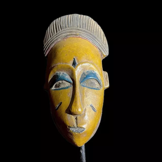 African Mask From The Guru Tribe Tribe Art Vintage Baule Mask Wall Tribal-9268