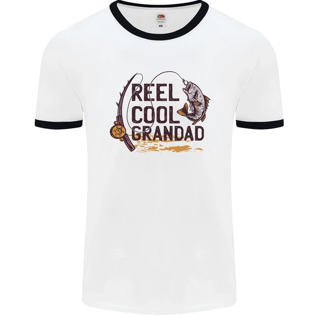 Maglietta da uomo bianca Reel Cool Grandad Funny Fishing Fisherman