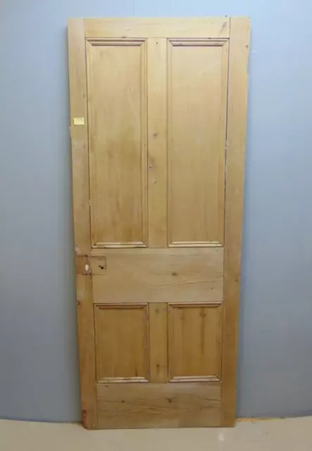 Door  31 1/4" x 77 1/2"  Pine Victorian Door 4 Panel Internal Wooden ref 189D