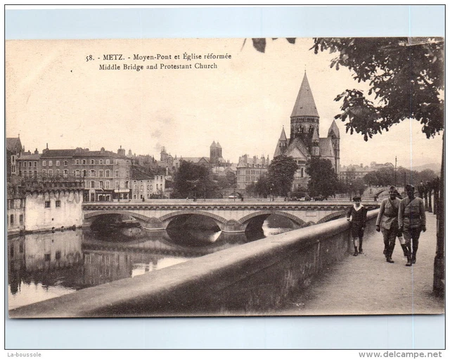 57 METZ - Moyen pont et eglise reformee ---