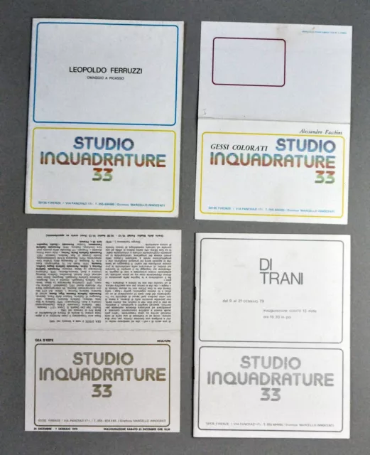 Galleria Studio Inquadrature 33, Firenze. 4 pubblicazioni 1978/1979