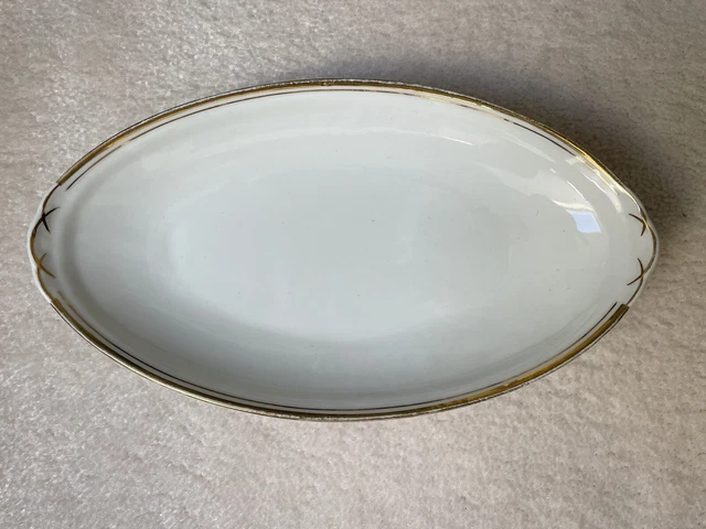 Ancien Petit Plat Ovale Badonviller - Céramique Multicouleur, Vaisselle Vintage