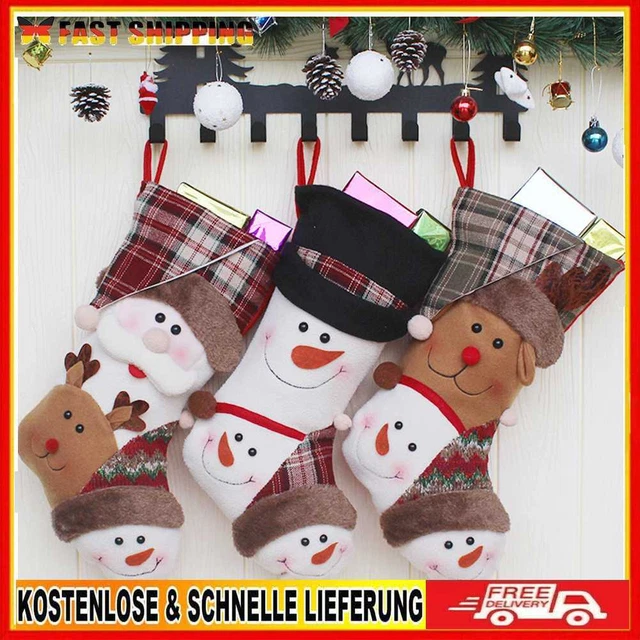 Dibujos Animados Regalo Bolsa de Caramelos Adornos de Árbol Bolsa de Caramelos Colgantes Decoración de Navidad