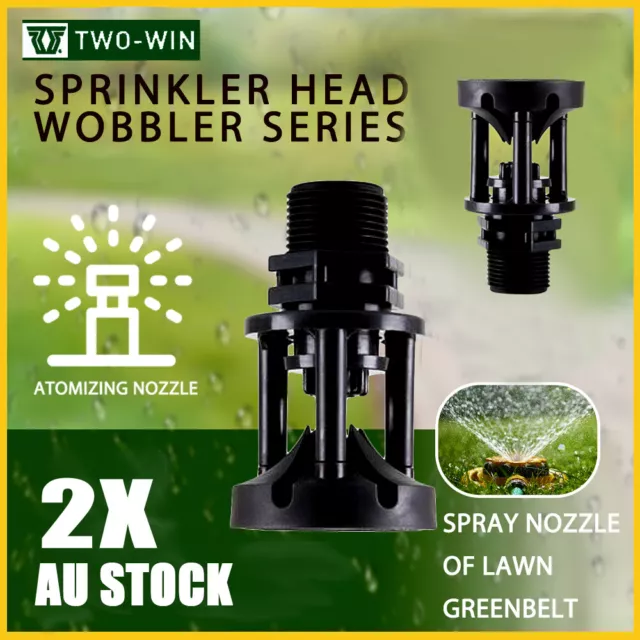 2x Sprinkler Head Wobbler Series 2 Water Saving Grass Lawn Garden Wobble Action