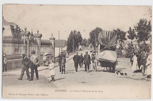 CPA 88 Lorraine VOSGES approx. Epinal CHARMES Pont & Avenue de la Gare - written1905