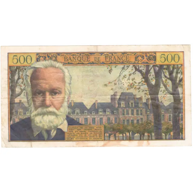 France 5 Nouveaux Francs sur 500 Francs Victor Hugo - 1959 2