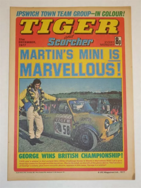 Tiger And Scorcher British Weekly Roy Of The Rovers Fleetway 31St December 1977_