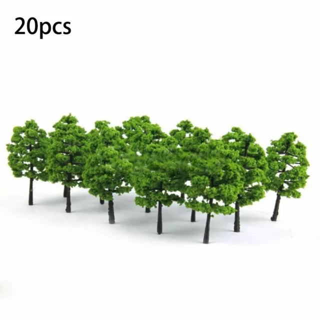 20PCS Modellbäume für Terrainbau von Modellzug Eisenbahn Diorama Wargame Park