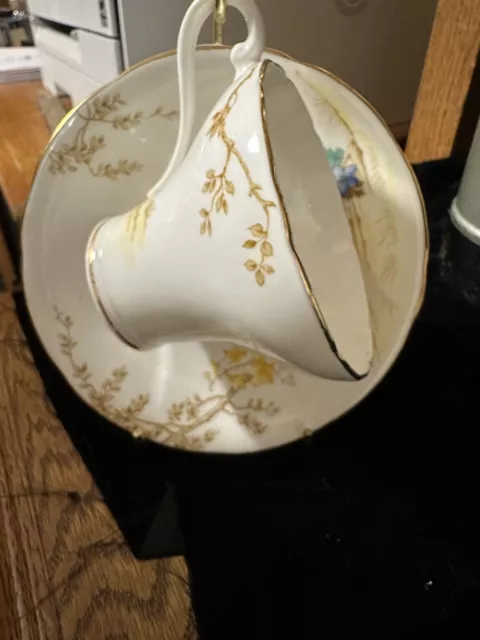 Ansley, Corset Shape, Tea Cup And Saucer, Vint. 1930'S