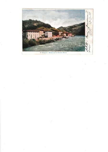collezionismo cartolina Lombardia Bergamo S Pellegrino strada per S Giovanni Bia