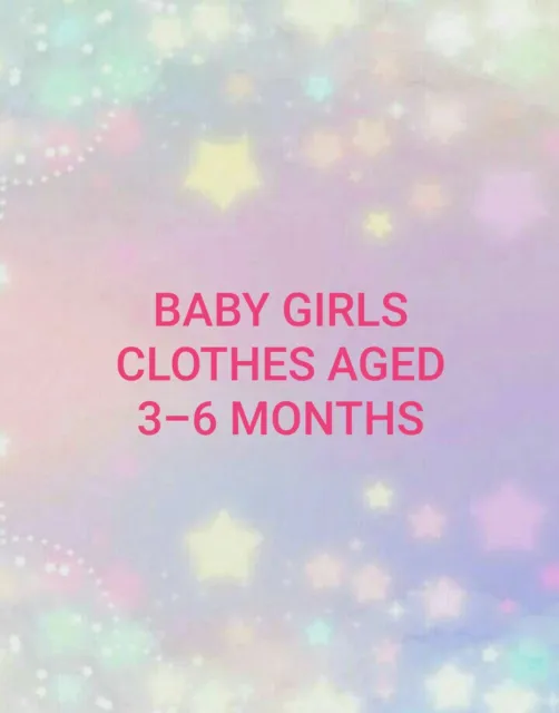 Baby Girls Clothes Aged 3-6 Months Make Your Own Bundle, Sleepsuits Tops Dresses