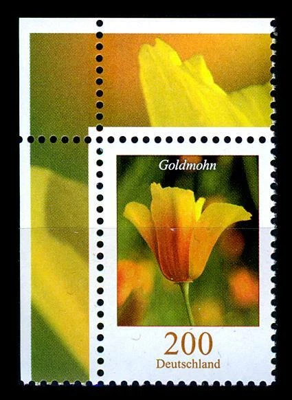 Blumen 200 C** (Goldmohn), Mi. 2568 - Eckrand o.l. - postfrisch