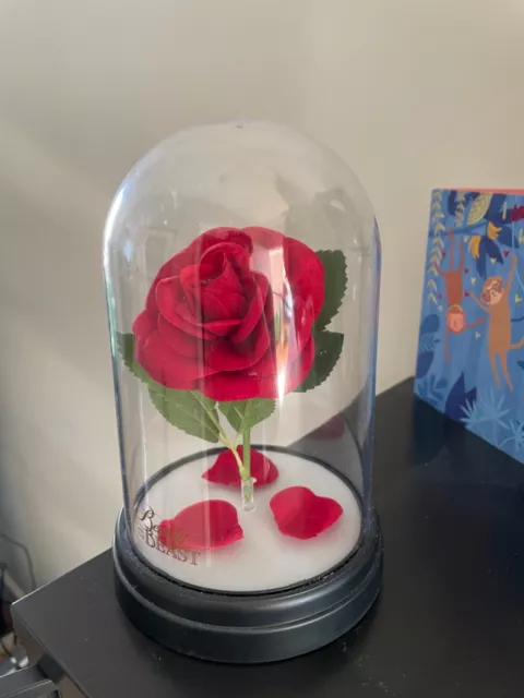 Beauty and the beast enchanted rose light dome - official disney merchandise