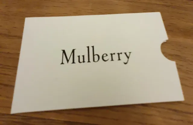 Mulberry Envelope Small White Black Branding Textured Paper