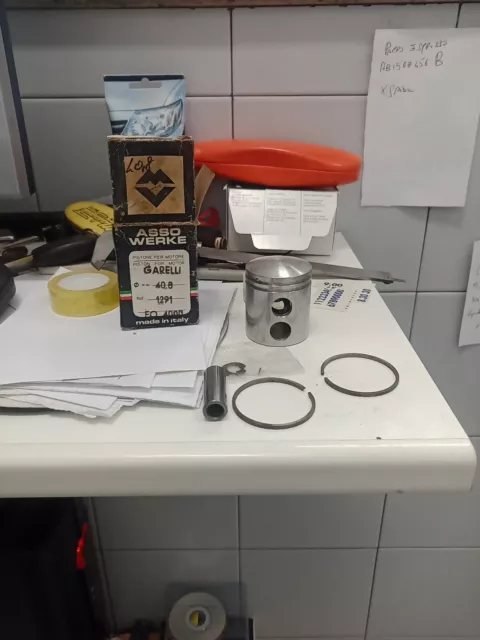 garelli pistone asso werke nuovo diametro 40,8 mm spinoto da 12 mm