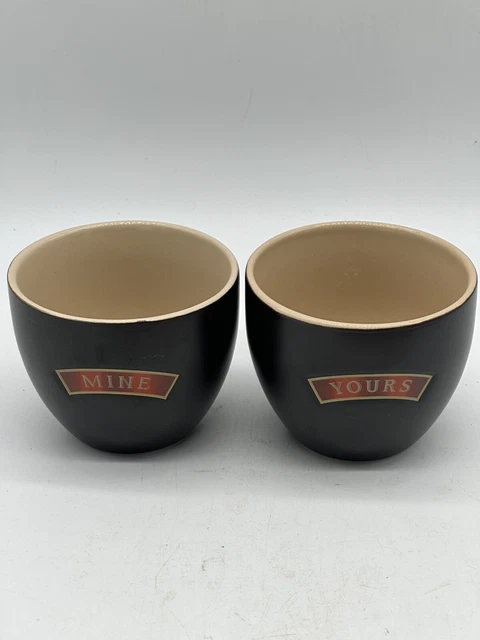 MINE & YOURS Baileys Liqueur Rocks Cups Mugs Irish Cream Barware LOT OF 2